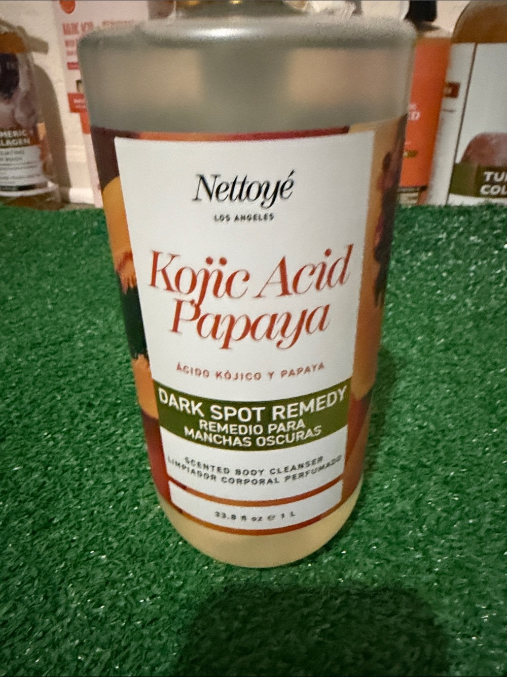 Nettoye Kojic Acid Papaya Dark Spot Remedy Body Cleanser - White & Green Label